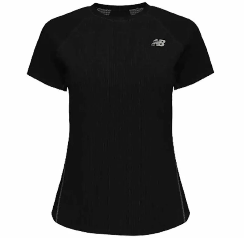 New Balance Women's Impact Run Short Sleeve Black